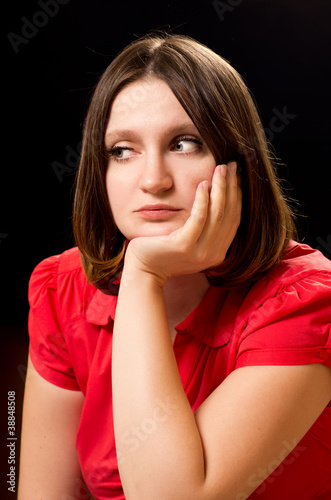 Beautiful woman with bob haircut