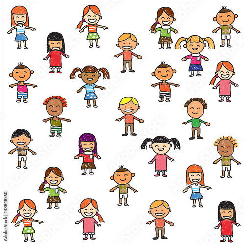 Vector of colorful children background