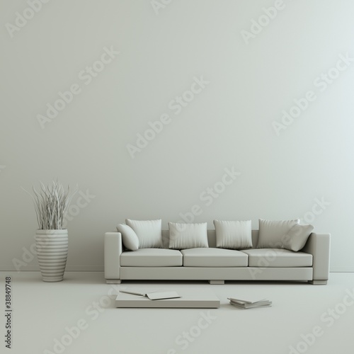 Modell - Sofa mit Vase photo
