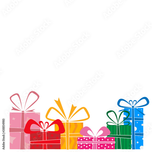 wrapped gift boxes