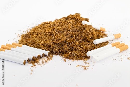 Tabacco con sigarette vuote tubi photo