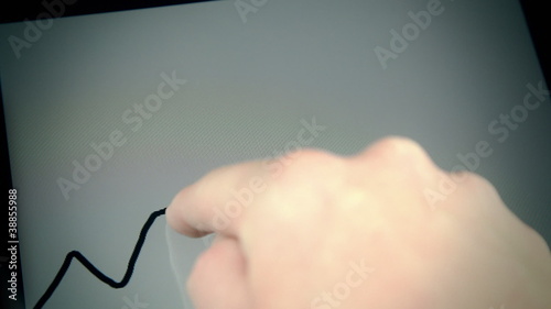 Touchscreen Drawing Line Graph on Tablet