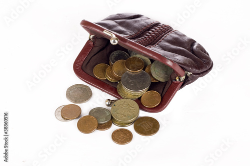 Purse with coins