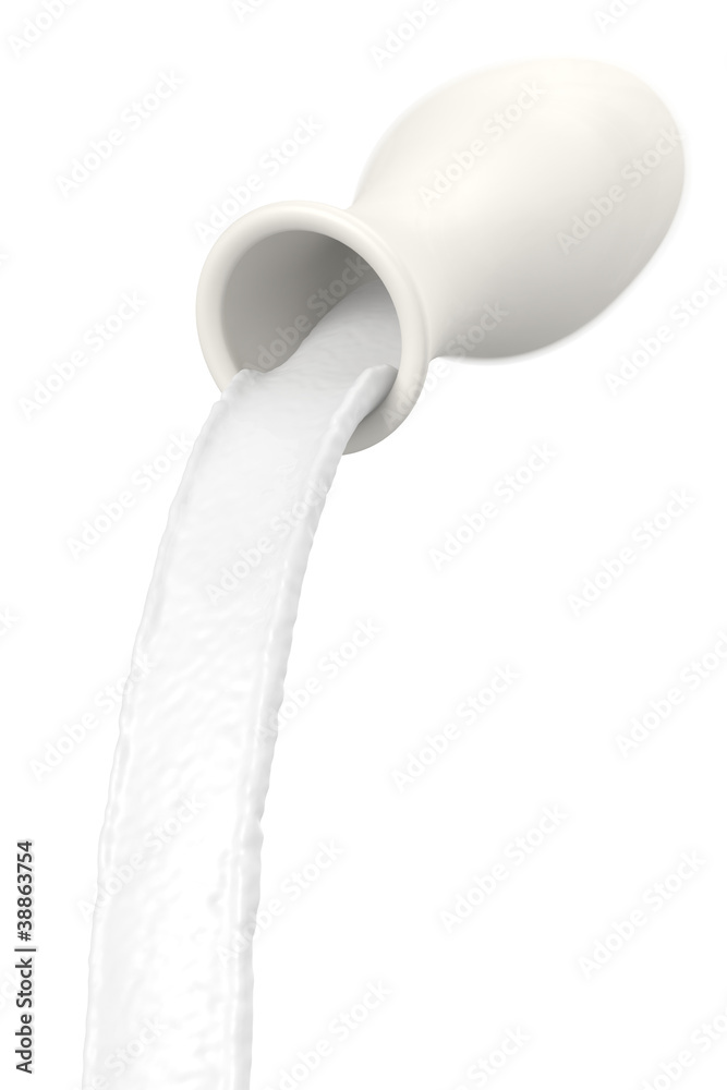 fresh milk flows out of the bottle fresh milk flows out of the bottle