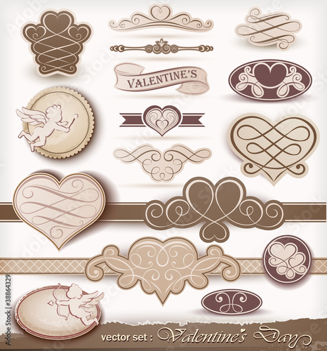 Decorative elements on Valentine's Day