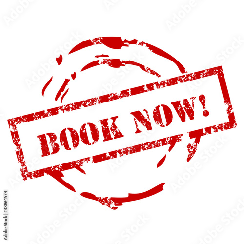 Book now rubber stamp