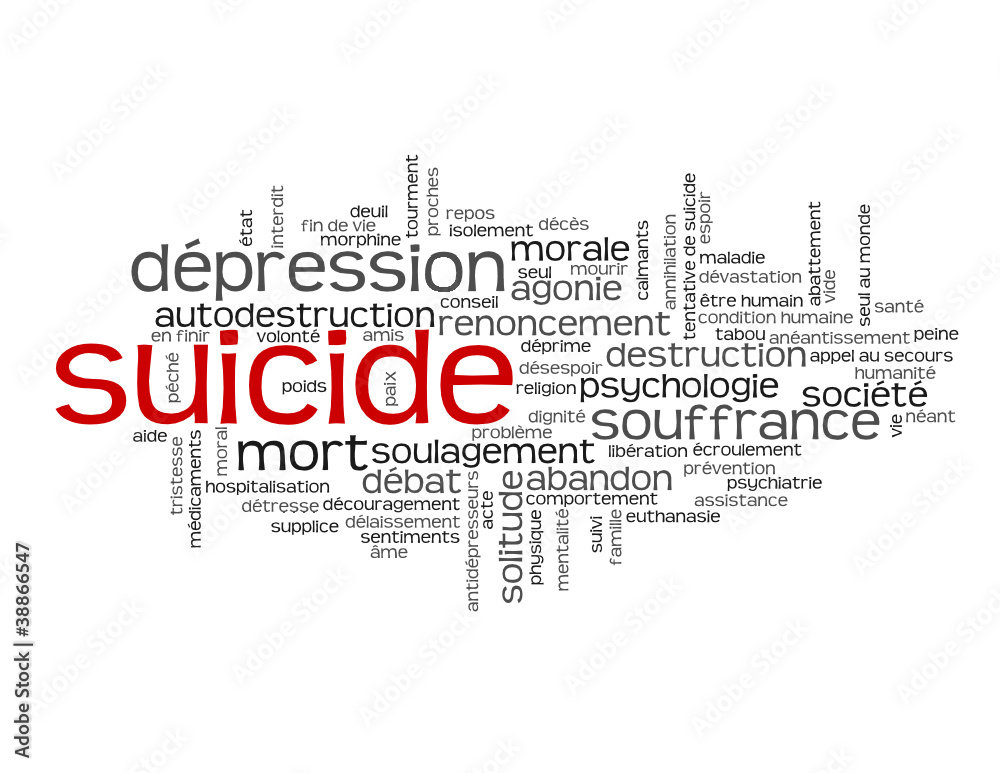 Nuage De Mots Cles Suicide s Depression Solitude Souffrance Stock Vector Adobe Stock