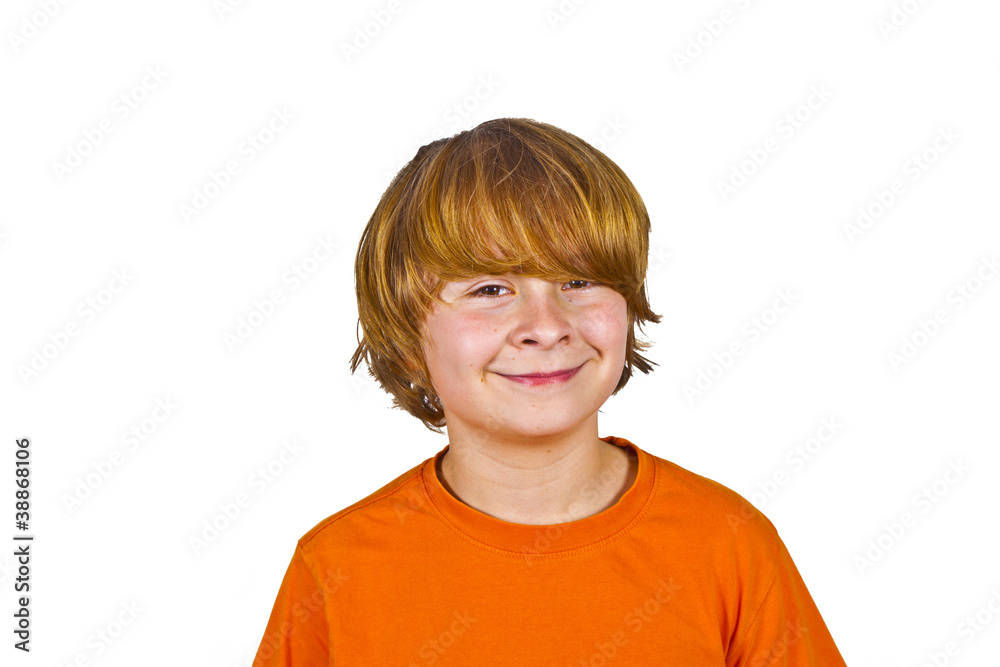 young smart boy has fun posing in studio young smart boy has fun posing in studio