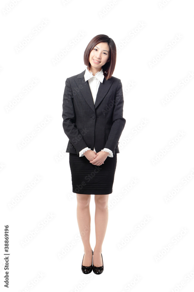 Full length Business woman smile standing Full length Business woman smile standing