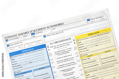 Déclaration  et constat d'accident