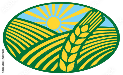 wheat sign - badge