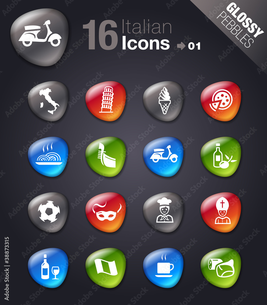 Glossy Pebbles - Italian Icons Glossy Pebbles - Italian Icons