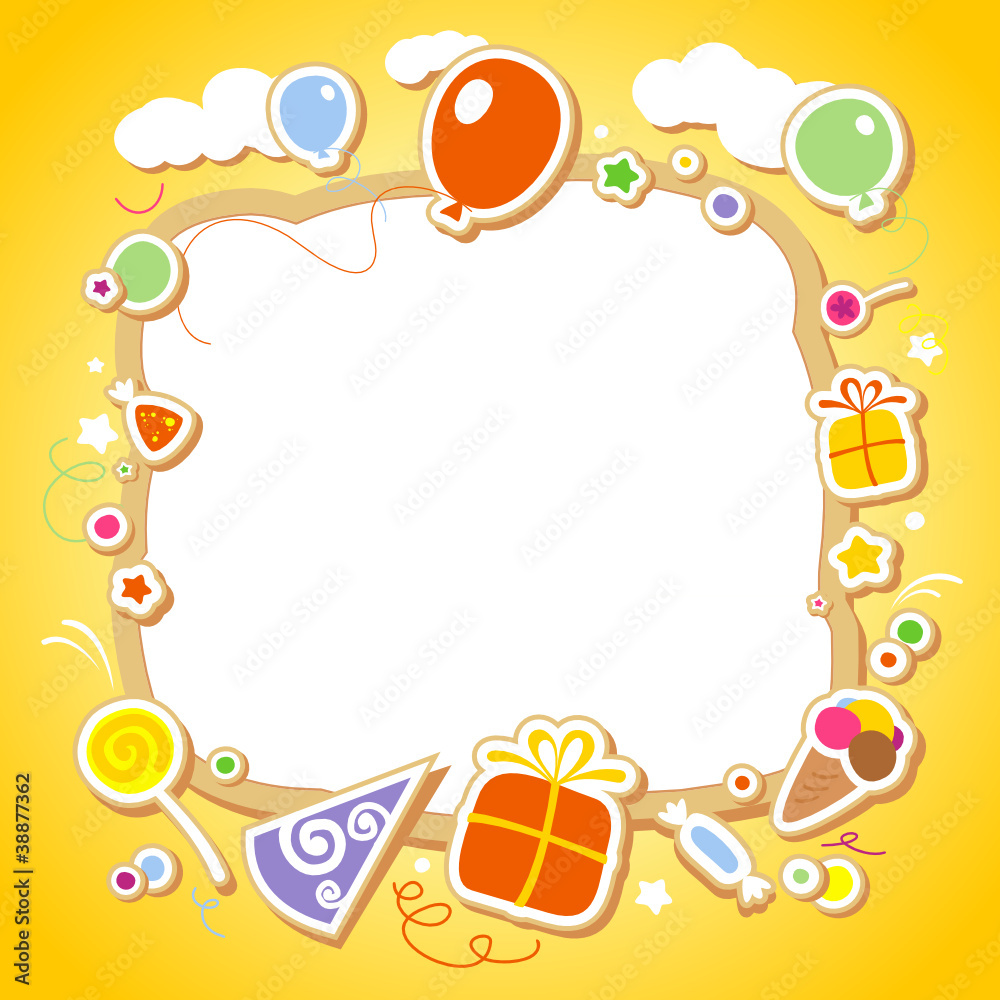Obraz premium Template for baby's photo album.