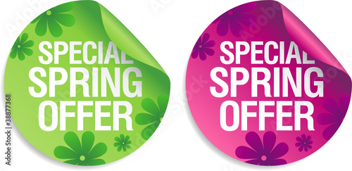 Special spring offer stickers set.