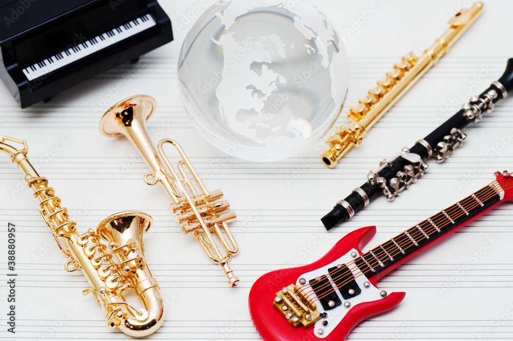 Naklejka premium 音楽の世界