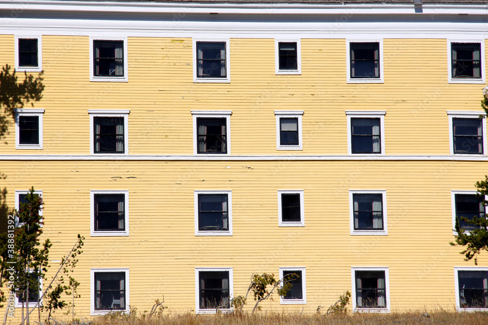 Windows on old building