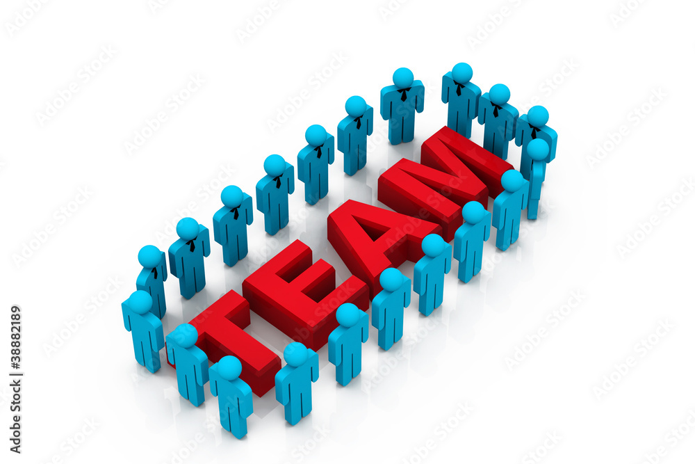 Group of 3D men acting as team. High Resolution 3D render Group of 3D men acting as team. High Resolution 3D render