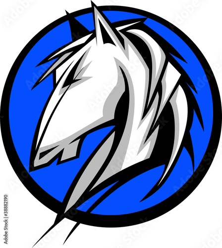 Mustang Stallion Graphic Mascot Vector Image