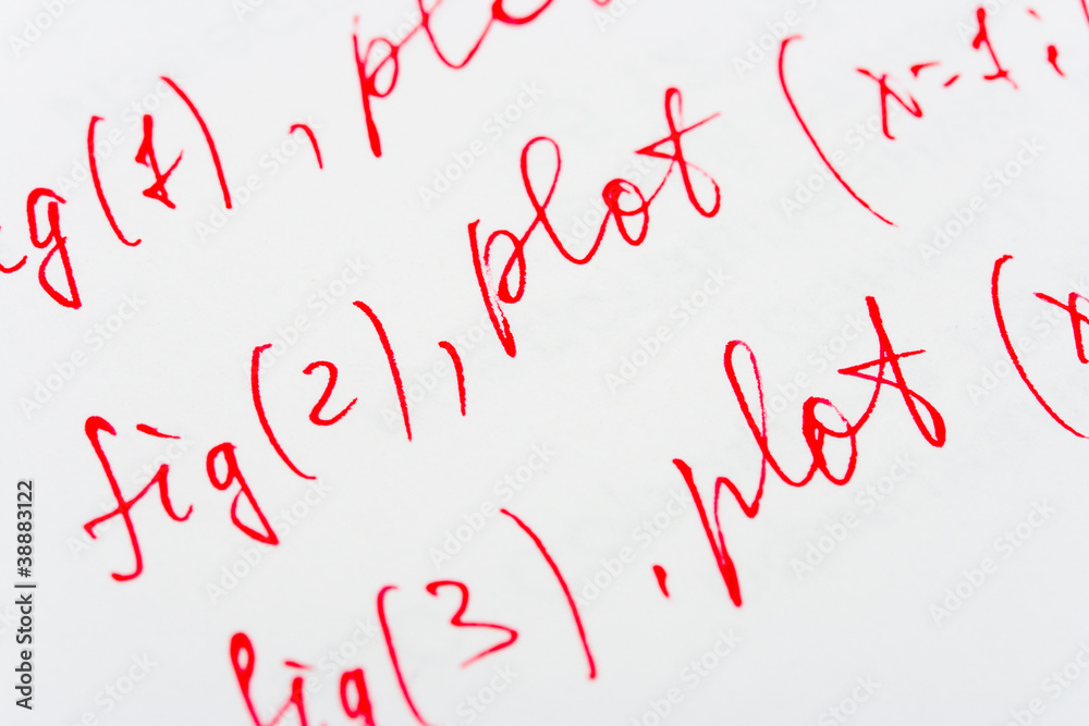 Mathematics formula on paper Mathematics formula on paper