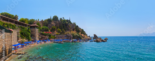 Fototapeta Naklejka Na Ścianę i Meble -  Beach at Kaleici in Antalya, Turkey