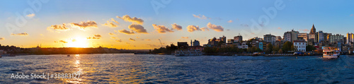 Istanbul sunset panorama