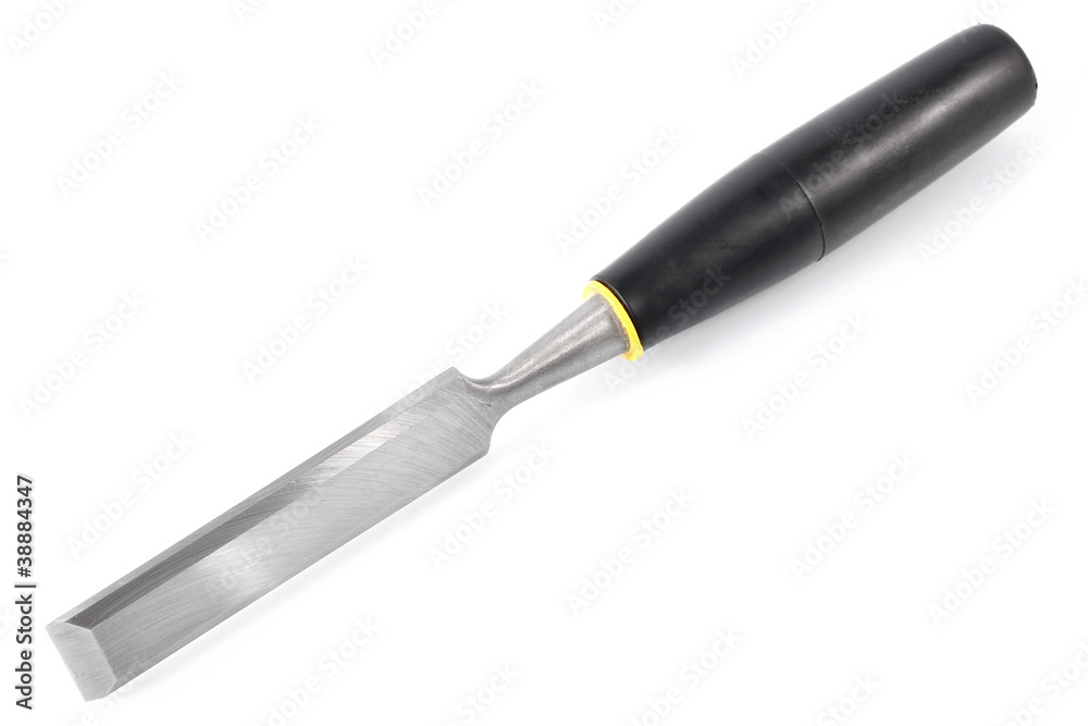 joiner's chisel isolated on white background joiner's chisel isolated on white background