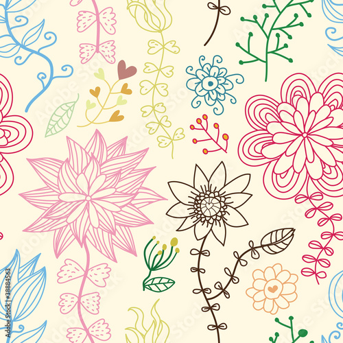 romantic seamless floral pattern