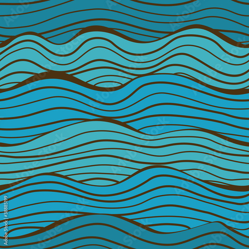 Seamless sea waves pattern