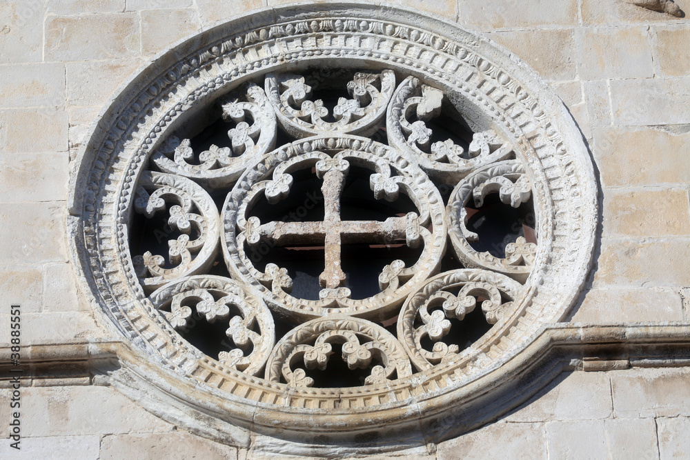 Rose Window, Church of the Blessed Virgin Mary in Pag, Croatia