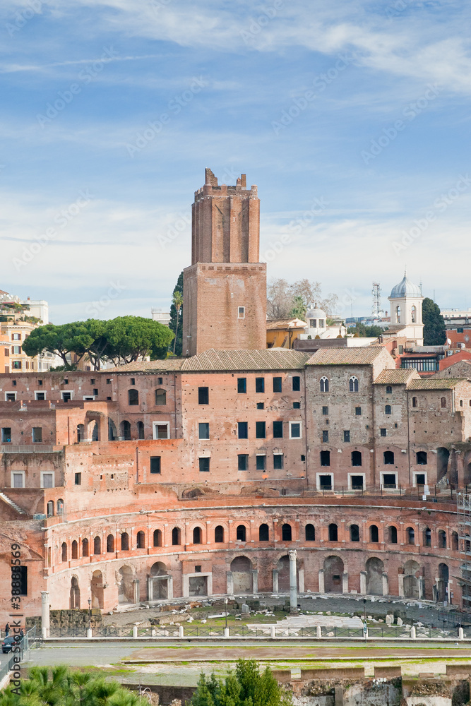 antique ruins of roman forum on Capitoline Hill in Rome