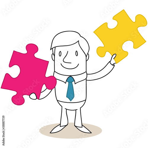 Geschäftsmann, Puzzleteile 1