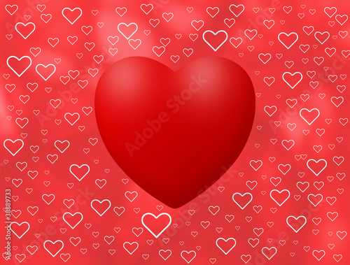 Love background with hearts