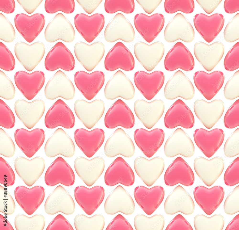 Seamless background texture made of love hearts