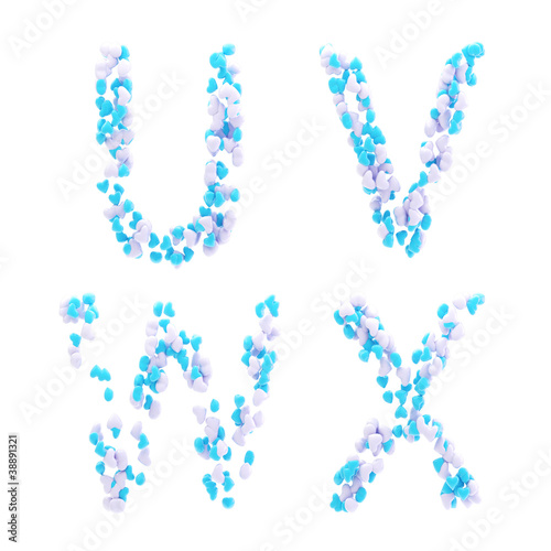 Valentine day love alphabet...
