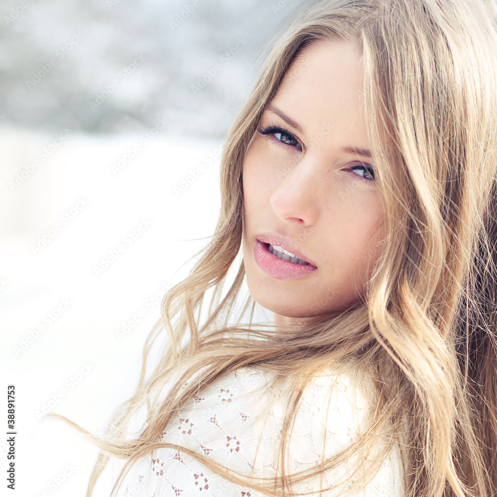 Portrait of a beautiful girl with a perfect clean face Portrait of a beautiful girl with a perfect clean face