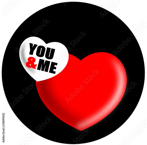 Hearts with black background (vector)