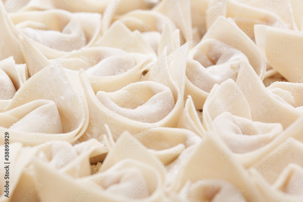 uncooked chinese meat dumpling uncooked chinese meat dumpling