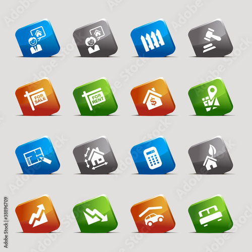 Cut Squares - Real estate icons