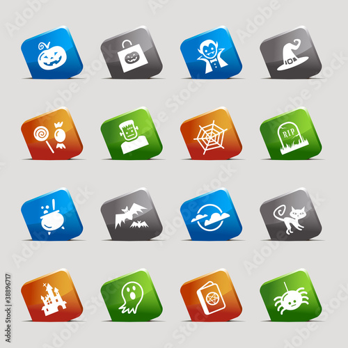 Cut squares - Halloween Icons