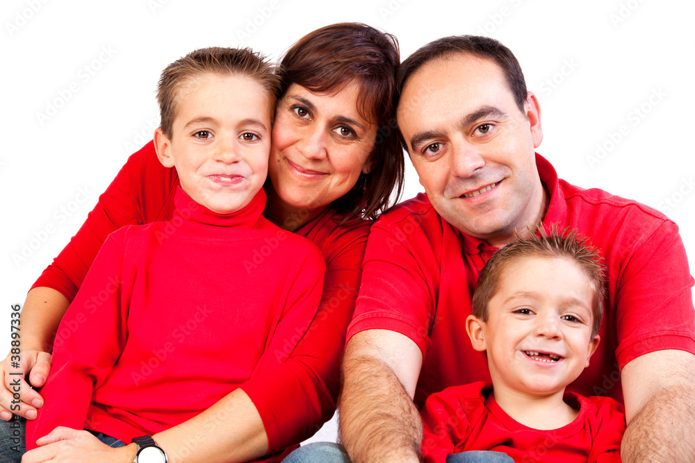 Family isolated on white background Family isolated on white background