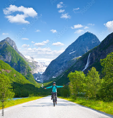 Mountain biker in Norway