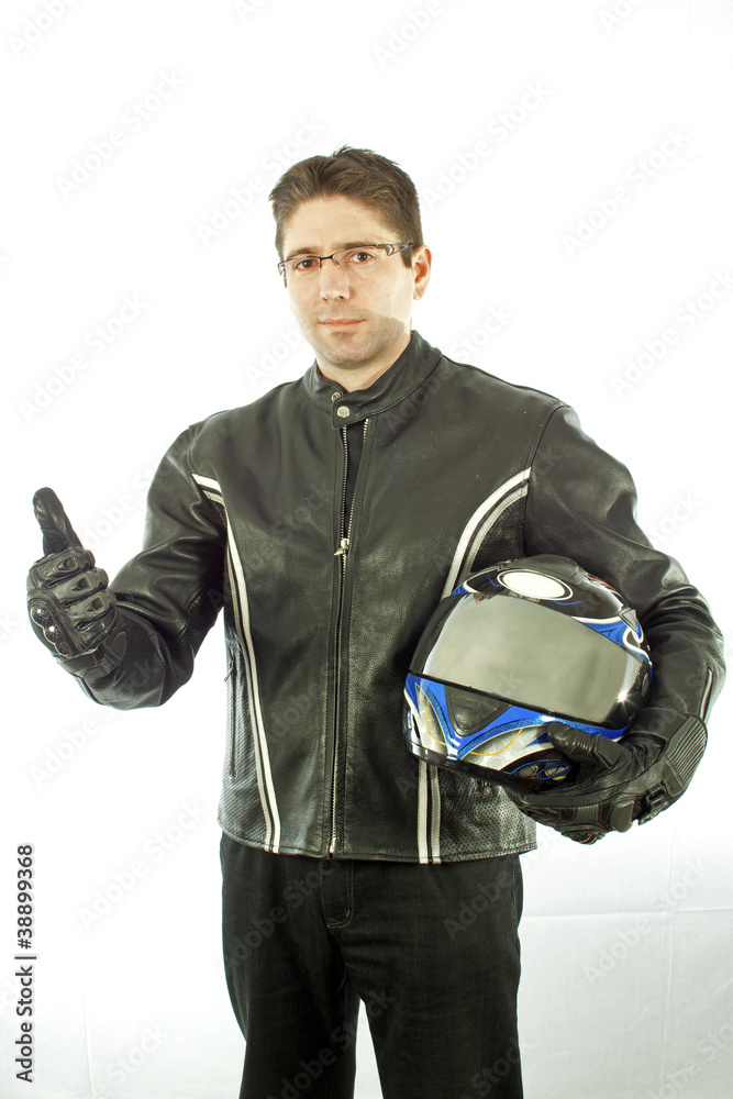 Naklejka premium Posing biker