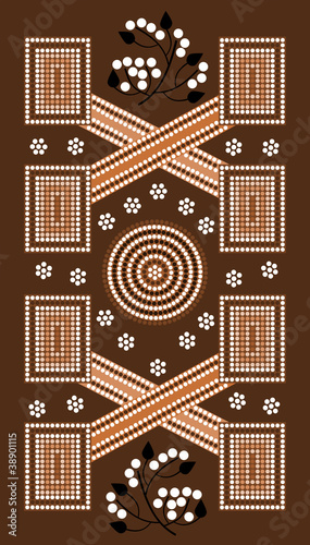 Dot painting - bush plum