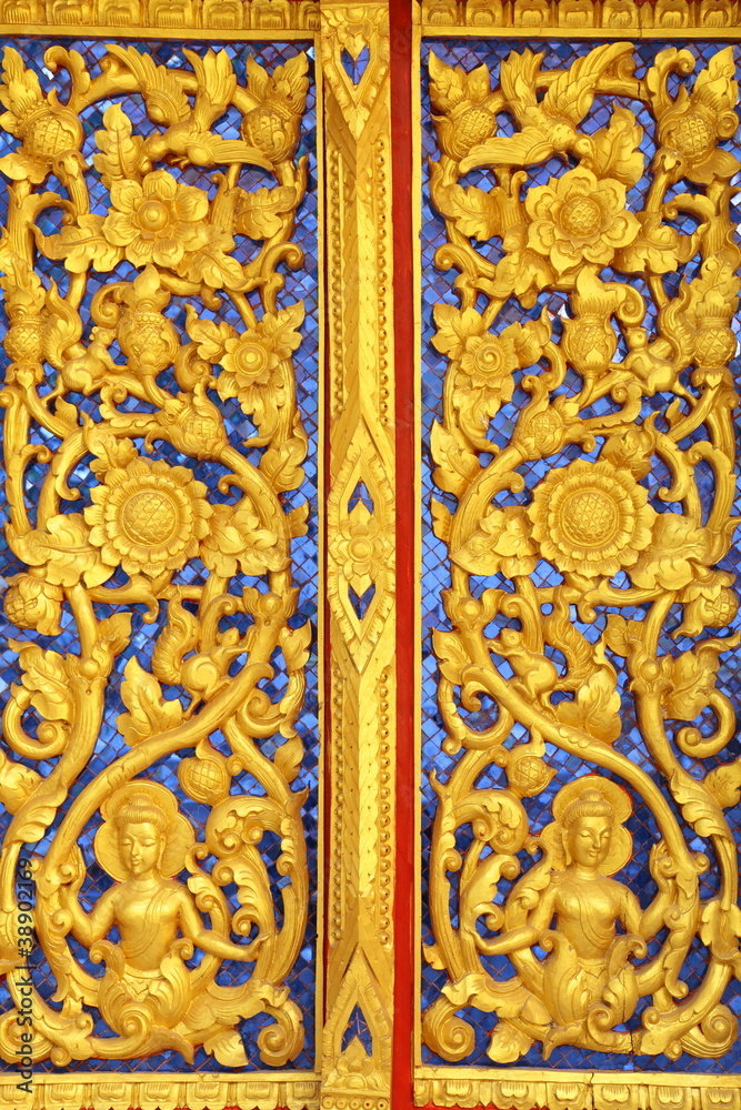 Thai temple door.