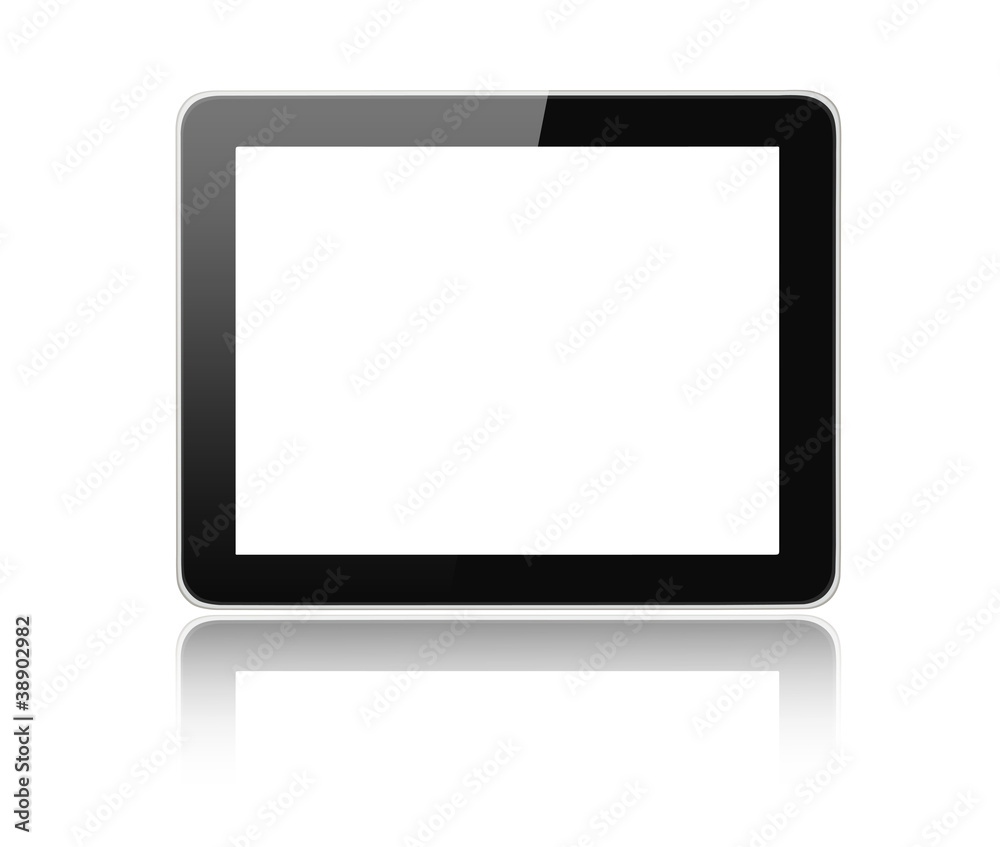 Black tablet PC isolated on white Black tablet PC isolated on white