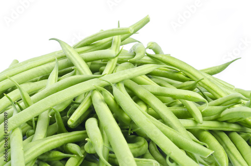 French Green Beans Isolated on White