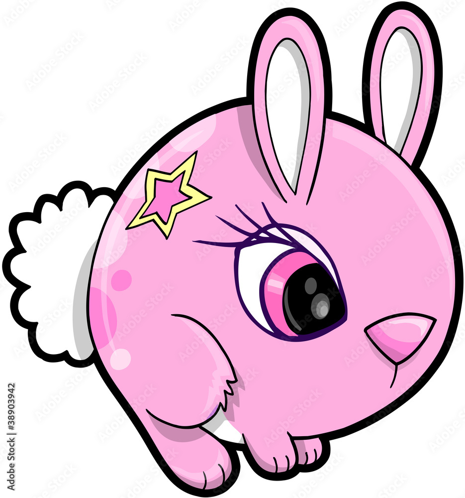 Pink Girl Bunny Rabbit Animal Vector Illustration Art Pink Girl Bunny Rabbit Animal Vector Illustration Art
