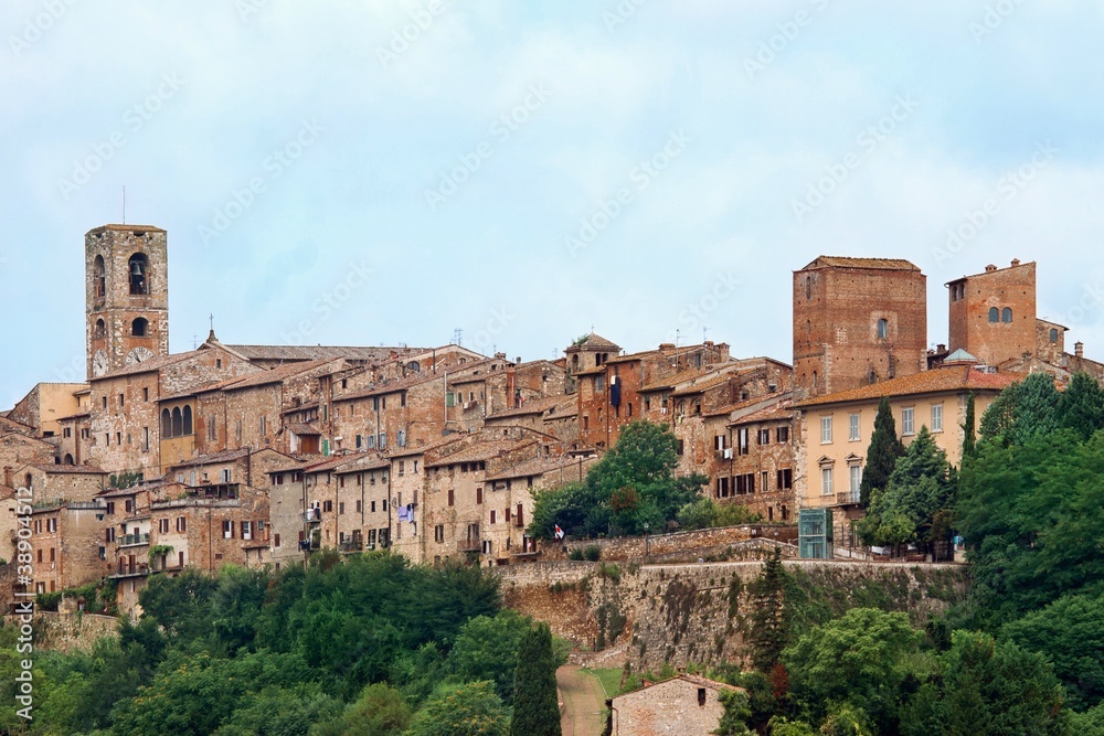 View of the historic Tuscan town of Colle di Val d'Elsa