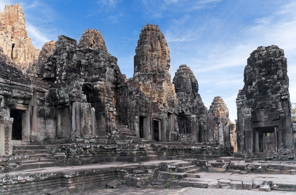 Ancient temple Prasat Bayon in Angkor complex