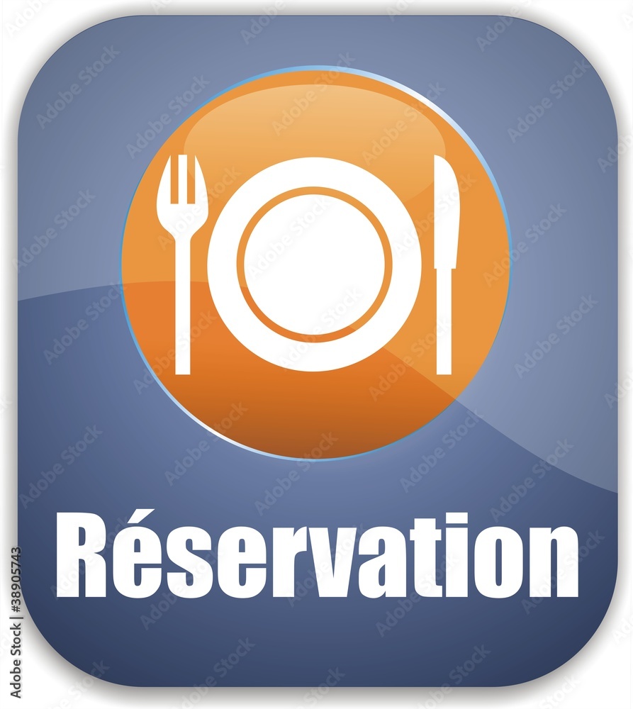 Obraz premium bouton réservation restaurant
